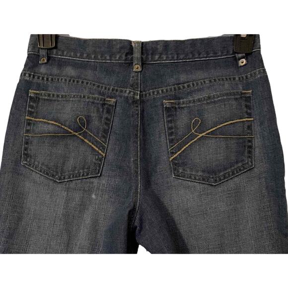 Liz Claiborne Distressed Bootcut Jeans 6 Women Cotton Stretch Y2K Style Bike - Picture 6 of 12